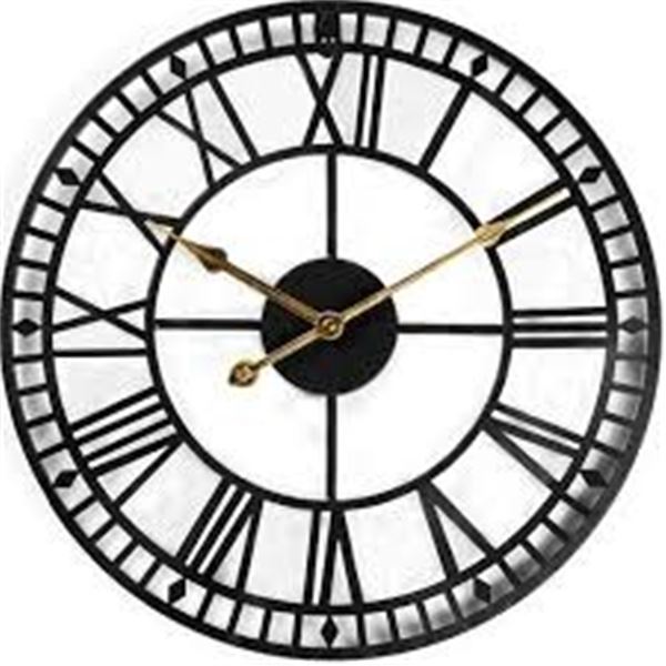 BRAND NEW EVURSUA 24" BLACK CLOCK