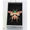 Image 1 : NEW BEE BROOCH WITH RHINESTONES AND ENAMEL FILLED