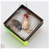 Image 1 : NEW COLOURFUL ROOSTER 2.1” X 2.1” FILLED WITH