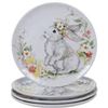 Image 1 : NEW W BOX SWEET BUNNY DINNER PLATES 4 SET