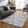 Image 1 : NEW ASLINNSY AREA RUG FLUFFY GREY 6.5" X 8.2"
