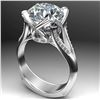 Image 2 : SZ 7 5.57 CT ROUND MOISSANITE RING 925S