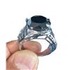 Image 2 : SZ 9.5 10.84 CT BLACK MOISSANITE ROUND 925S MEN'S