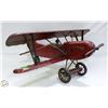 Image 1 : WOODEN BIPLANE MODEL WITH PILOT