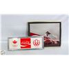 Image 1 : 6" X 15" 1972 COCA-COLA COJO FRAMED SIGN+ 11.5" X