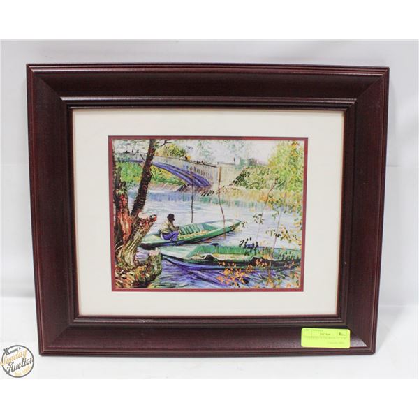 FISHERMAN ON THE RIVER 15” X 18”