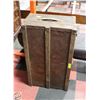 Image 1 : ANTIQUE STEAMER TRUNK OAK & STEEL +