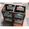 Image 1 : BUNDLE OF 4 HEAVY DUTY BLACK CRATES,