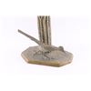 Image 3 : Brass Saguaro Sculpture With Road Runner.