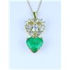 Image 4 : Beautiful Fine Heart Shape Emerald and Diamond