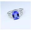 Image 3 : Brilliant Vivid Tanzanite and Diamond Ring