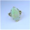 Image 3 : Luminous Fine Australian Opal and Diamond Ring
