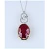 Image 4 : Magnificent Large Ruby and Diamond Pendant