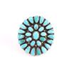 Image 1 : Navajo Turquoise Cluster Ring.