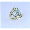 Image 1 : Dynamic Designer Aquamarine and Diamond Ring