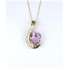 Image 3 : Gorgeous Pink Kunzite and Diamond Pendant