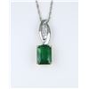 Image 1 : Elegant Zambian Emerald and Diamond Pendant