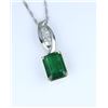 Image 3 : Elegant Zambian Emerald and Diamond Pendant