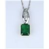 Image 4 : Elegant Zambian Emerald and Diamond Pendant