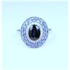 Image 1 : Beautiful Blue Sapphire and Diamond Ring