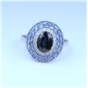 Image 2 : Beautiful Blue Sapphire and Diamond Ring