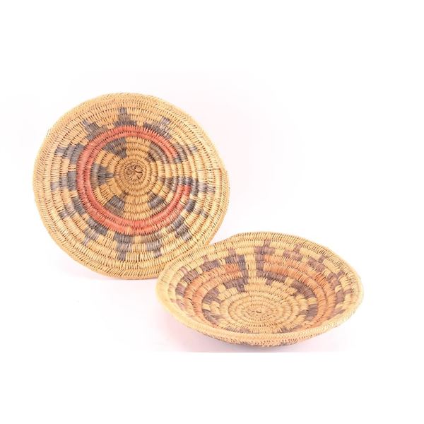 Lot  of 2 Navajo Wedding Baskets.