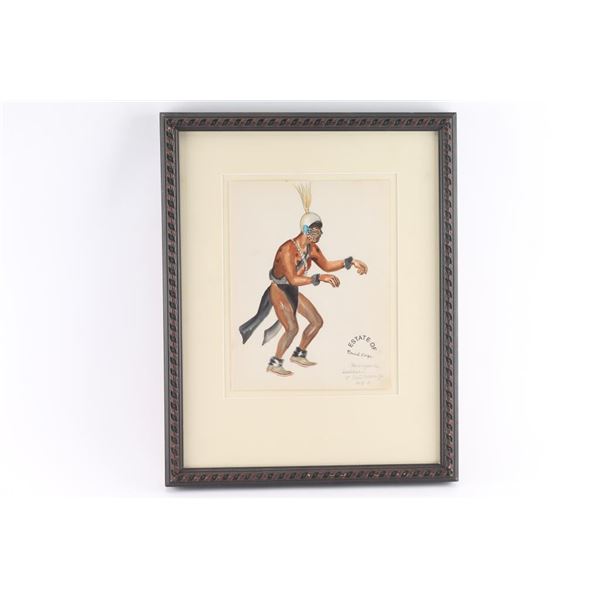 Original Watercolor by Paul Coze.