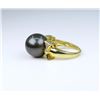 Image 5 : Elegant Tahitian Black Pearl and Diamond Ring
