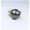 Image 6 : Elegant Tahitian Black Pearl and Diamond Ring