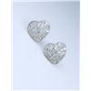 Image 1 : Brilliant Heart Shaped Diamond Earrings