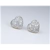 Image 2 : Brilliant Heart Shaped Diamond Earrings