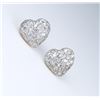 Image 3 : Brilliant Heart Shaped Diamond Earrings