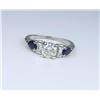 Image 3 : Beautiful Platinum Diamond and Blue Sapphire