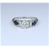 Image 4 : Beautiful Platinum Diamond and Blue Sapphire