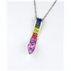 Image 1 : Vibrant Multi-Color Sapphire Pendant
