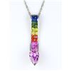 Image 3 : Vibrant Multi-Color Sapphire Pendant