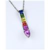 Image 4 : Vibrant Multi-Color Sapphire Pendant