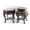 Image 3 : Two Asian Marble Top Side Tables.
