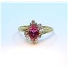 Image 1 : Beautiful Created Alexandrite and Diamond Ring
