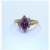 Image 2 : Beautiful Created Alexandrite and Diamond Ring