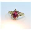 Image 4 : Beautiful Created Alexandrite and Diamond Ring