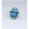 Image 2 : Brilliant Swiss Blue Topaz Ring