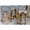 Image 1 : Four Rustic Bar Stools.