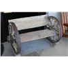 Image 1 : Rustic Wagon Wheel Bench.