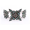 Image 1 : Hopi Turquoise Snowflake design Cuff