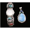 Image 2 : Denim Lapis Pendant & Men's Watch.