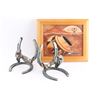 Image 1 : Original Leather Art & St. Croix Forge Bookends.