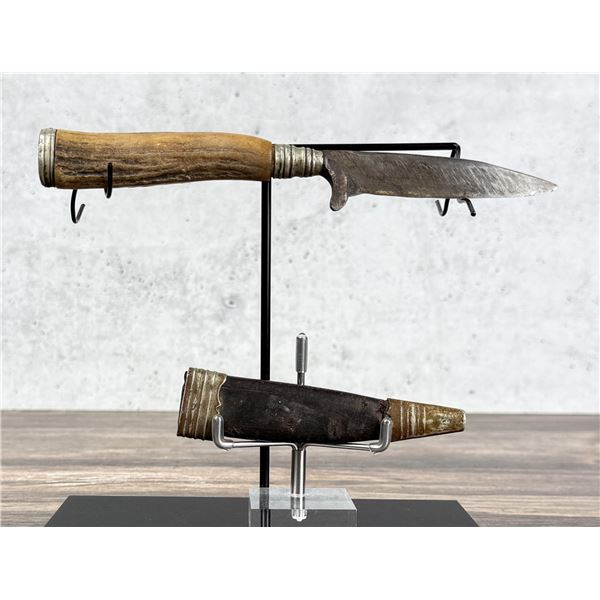 German Stag Horn Handle Boot Dagger Knife