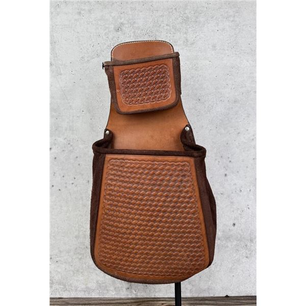 Grundman's Tooled Leather Shotgun Shell Pouch