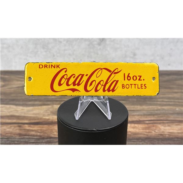 Coca Cola Porcelain Door Push Sign